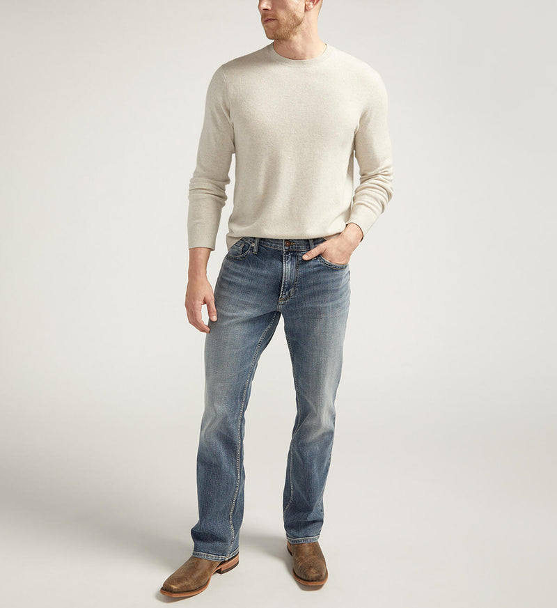 Jace Slim Fit Bootleg Jean - Silver