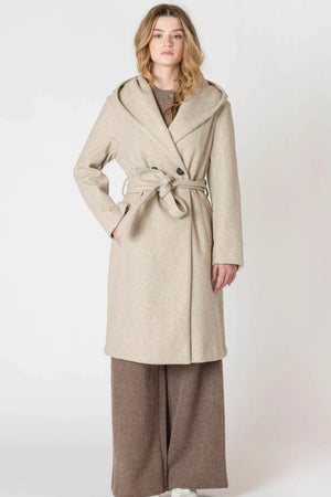 Belted Hooded Coat - Room 34
