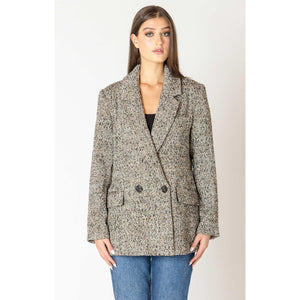 Textured Longline Blazer - Black Tape