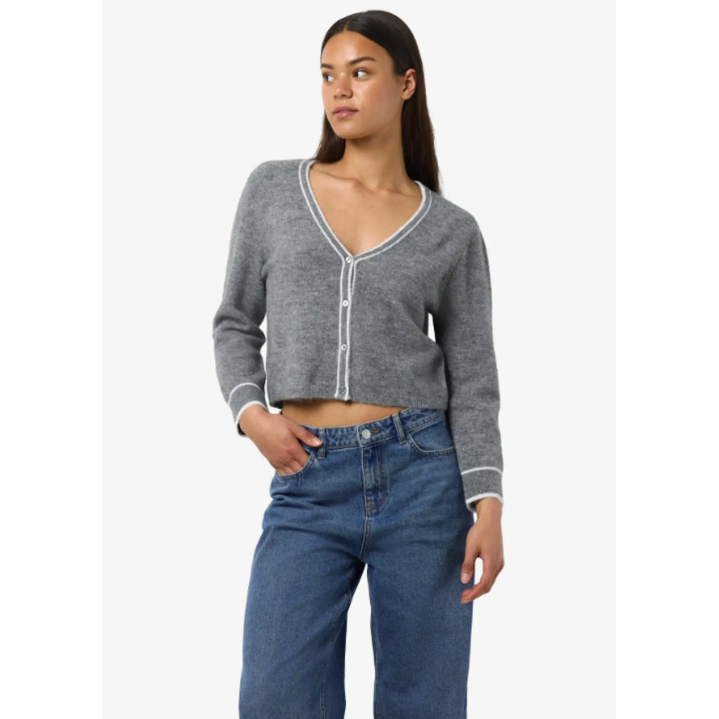 Skylar L/S Contrast Knit Cardigan - Noisy May