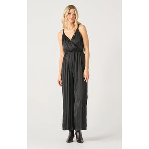 Twisted Strap Wrap Jumpsuit - Black Tape