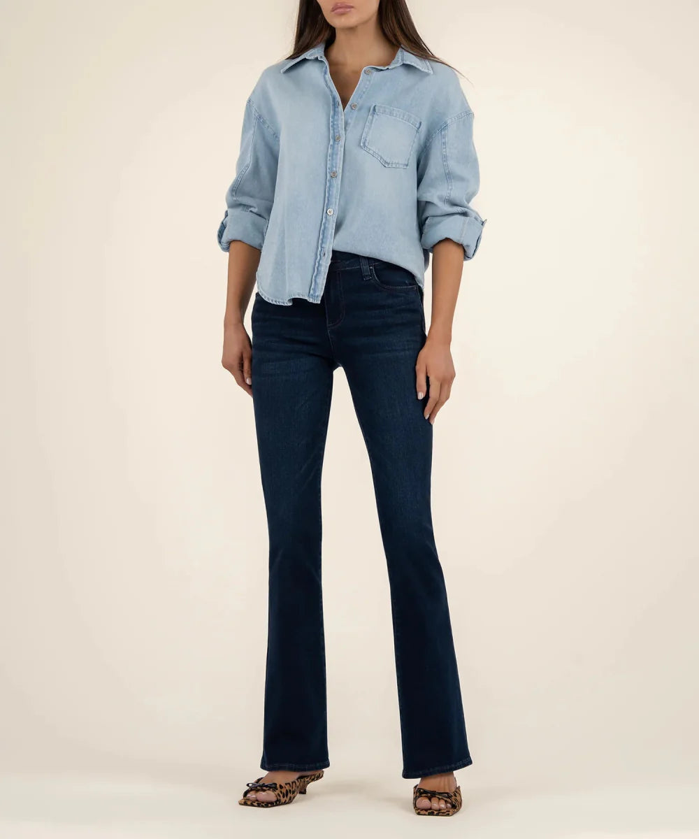 Natalie Mid Rise Flare Jean - Kut From The Kloth