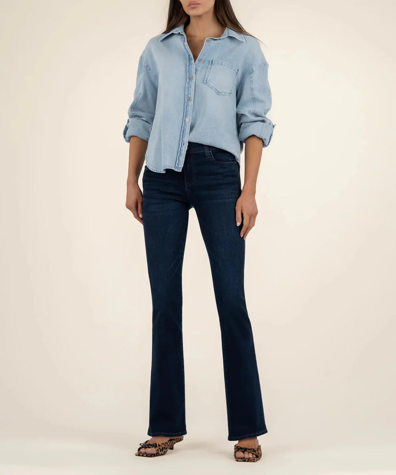 Natalie Mid Rise Flare Jean - Kut From The Kloth