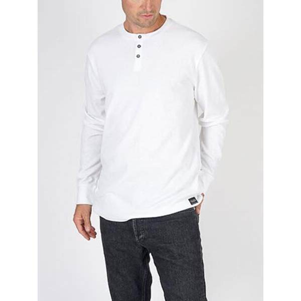 Thermal Knit Henley - Silver