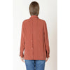 Button Back Flowy Blouse - Black Tape