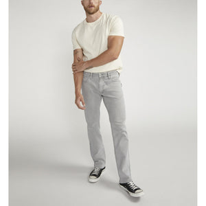 Allan Slim Straight Jean - Silver