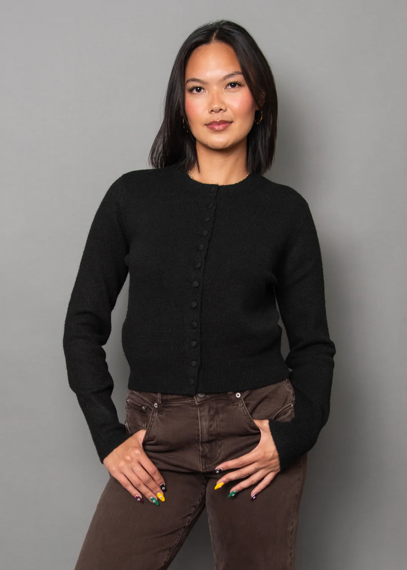 Atalanta LS Crew Neck Cardigan - RD
