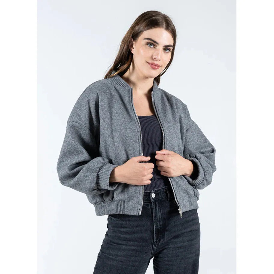 Front Zip Bomber Jacket - C'est Moi