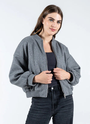 Front Zip Bomber Jacket - C'est Moi
