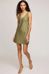 Winona Satin Dress - Gentle Fawn