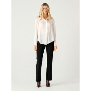 Flowy Satin Blouse - Black Tape