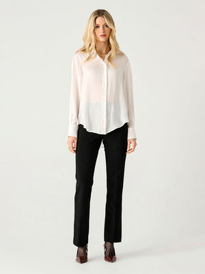 Flowy Satin Blouse - Black Tape