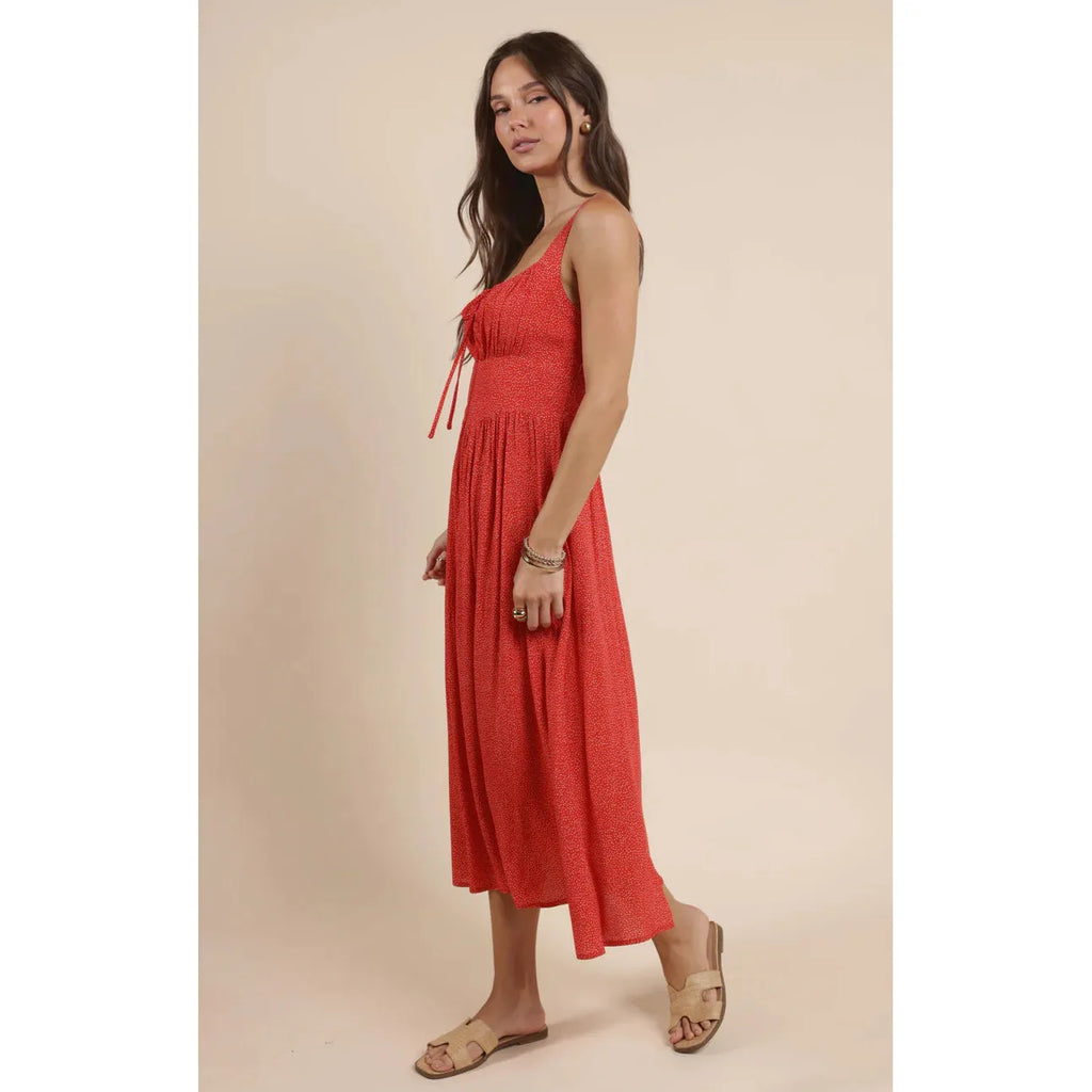 Nina Milkmaid Midi Dress - Sadie & Sage