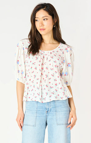 Tie Back Printed Top - Dex