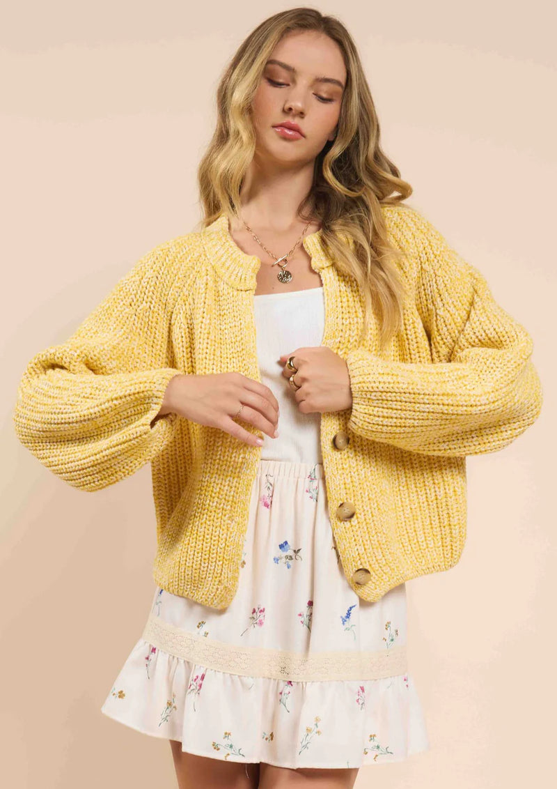 Sunroof Half Buttoned Cardigan - Sadie & Sage