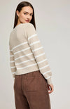 Eden Striped Cardigan - Gentle Fawn