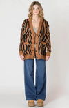 Button Front Patterned Cardigan - Room 34