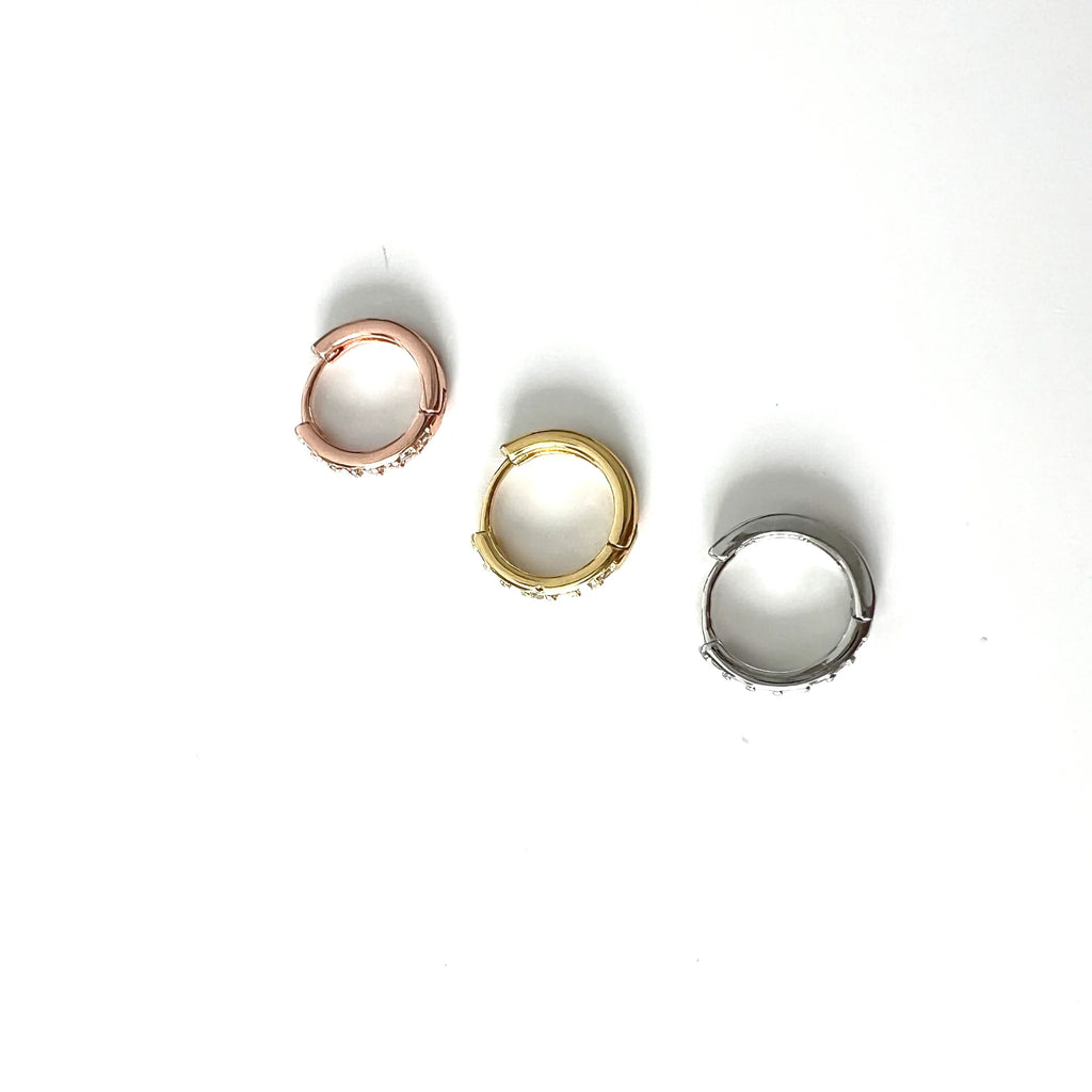 Bigger Sparkle Huggie Earring - Royce & Oak