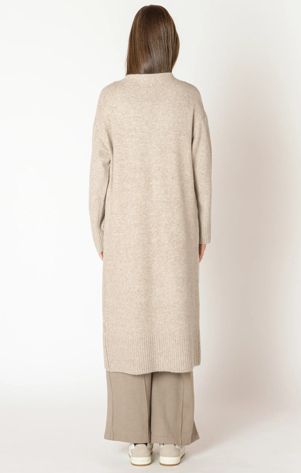 Longline Open Cardigan - Black Tape