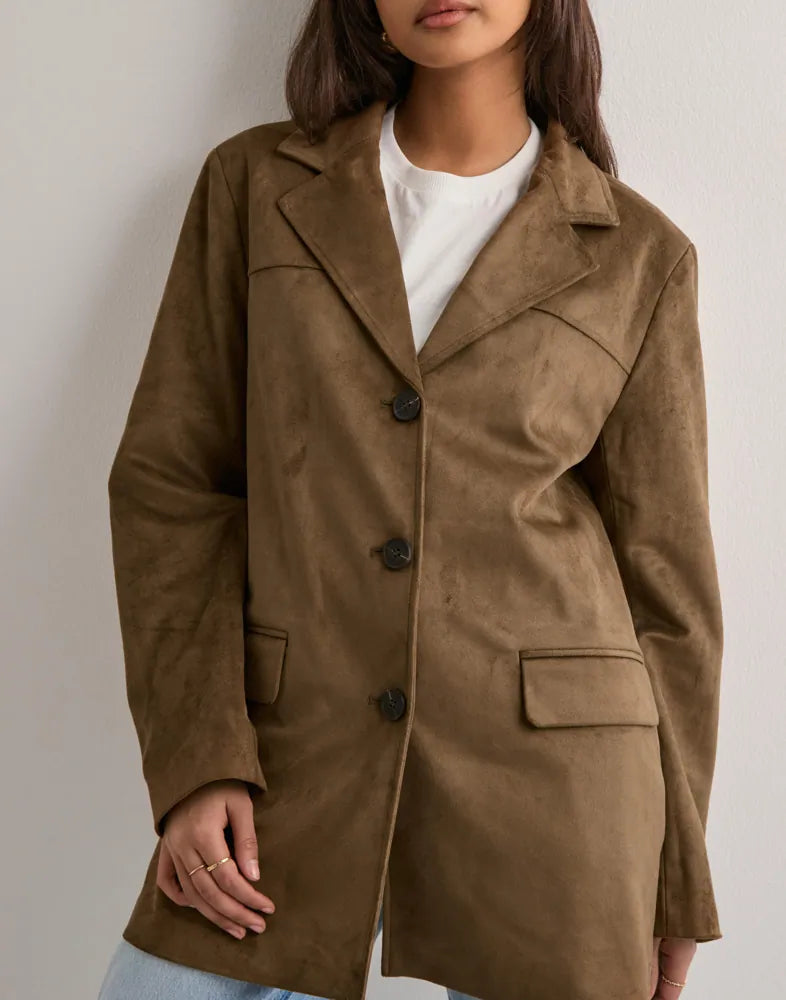 Tulip Life Faux Suede Jacket - Only