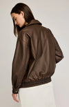 Danica Vegan Leather Bomber Jacket - Gentle Fawn