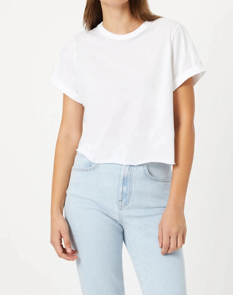 Short Sleeve Crop T-shirt - Mavi