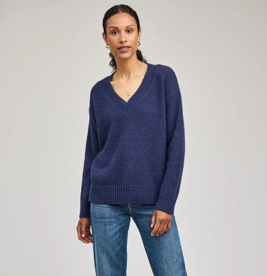 Tilda V-Neck Sweater - Gentle Fawn