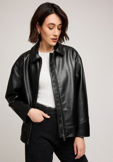 Audrey Vegan Leather Jacket - Gentle Fawn