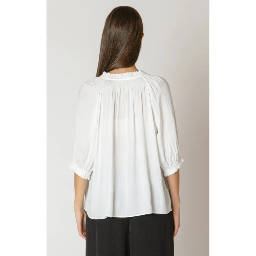 Soft Pleated Blouse - Black Tape