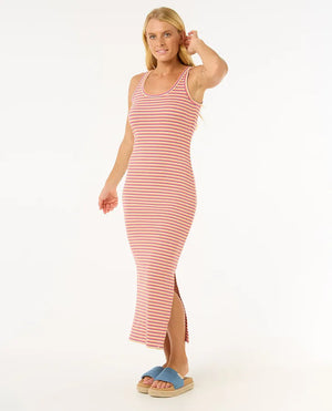High Tide Stripe Rib Midi Dress - Ripcurl