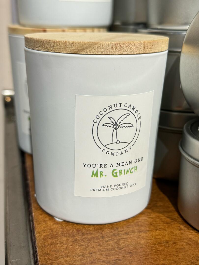 Mr. Grinch 6oz Glass Jar - Coconut Candle Company