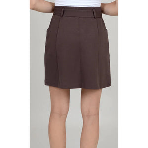 Brailey Button Front Tie Skirt - RD Style
