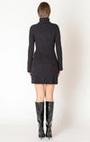 Ribbed Turtleneck Sweater Dress - Black Tape