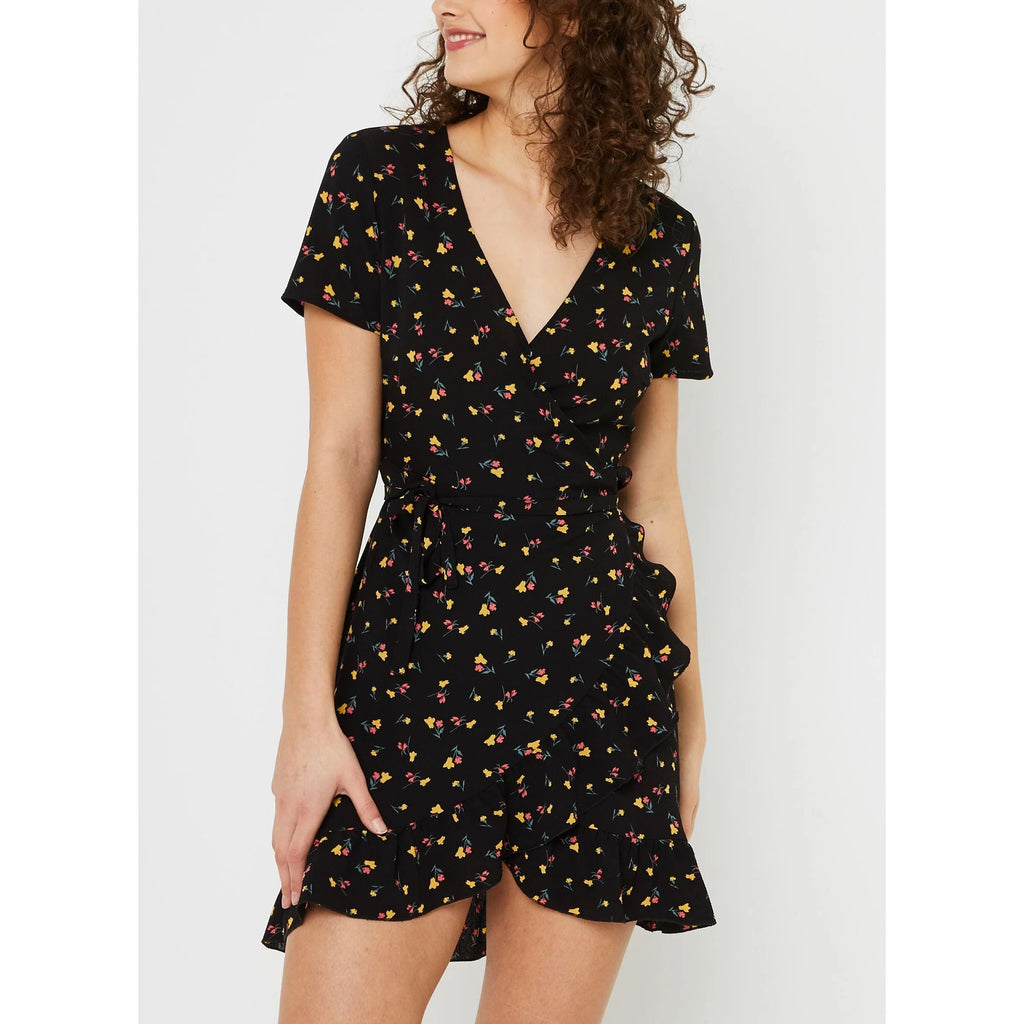 Clara Bianca Wrap Dress - Noisy May