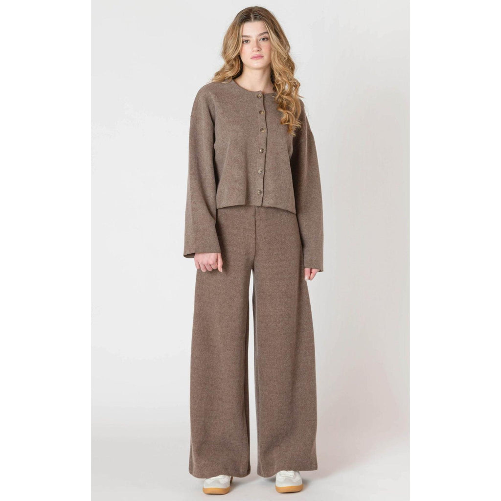 Wide Leg Ribbed Pant - Dex