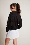 Sadie Soft Knit Johnny Collar Sweatshirt - RD