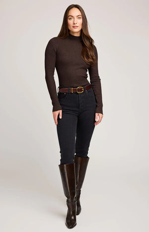 Arlen Mock Neck Sweater - Gentle Fawn