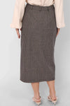 Outta Here Houndstooth Midi Skirt - Sadie & Sage