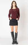 Open Stitch Wavy Hem Sweater - Dex