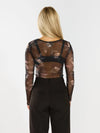 Kaya Life Ruching Mesh Top - Only