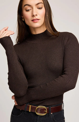 Arlen Mock Neck Sweater - Gentle Fawn