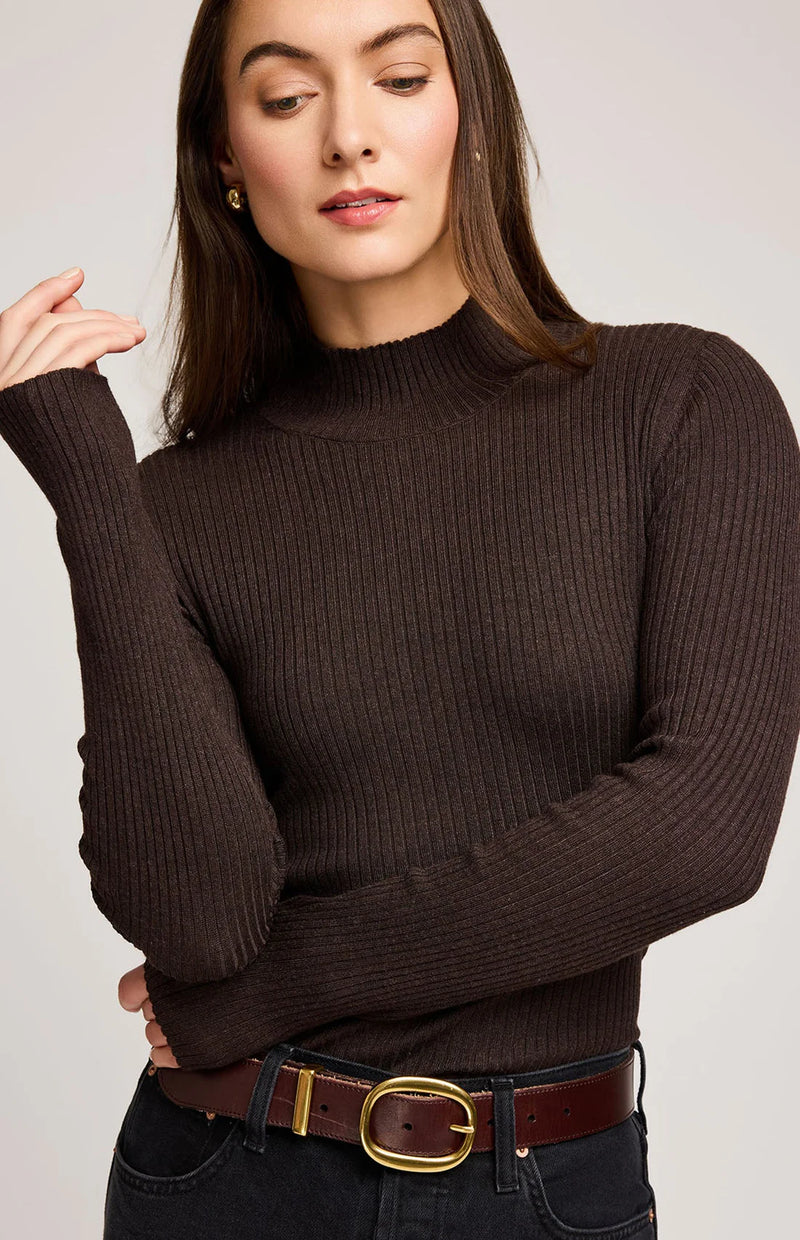 Arlen Mock Neck Sweater - Gentle Fawn