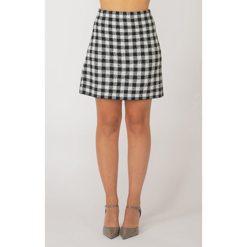 Mini Check Sweater Skirt - Dex