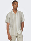 Caiden Life Stripe Linen Resort SS Shirt - Only & Sons