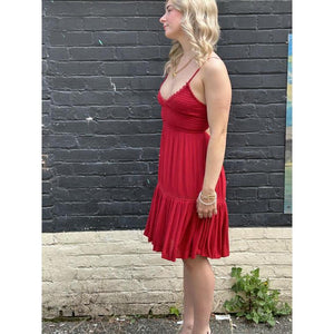Sharlyn Adjustable Strap Shirred Dress - RD