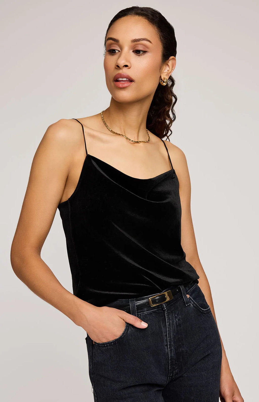 Sophie Velvet Cami - Gentle Fawn