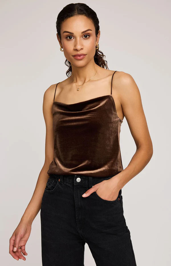 Sophie Velvet Cami - Gentle Fawn