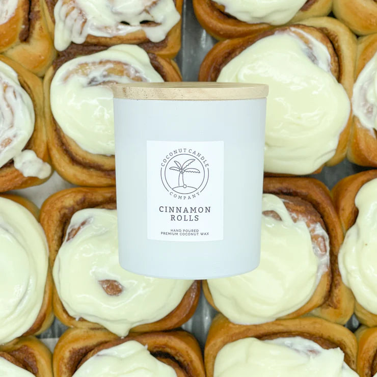 Cinnamon Rolls 10oz Glass Jar - Coconut Candle Company