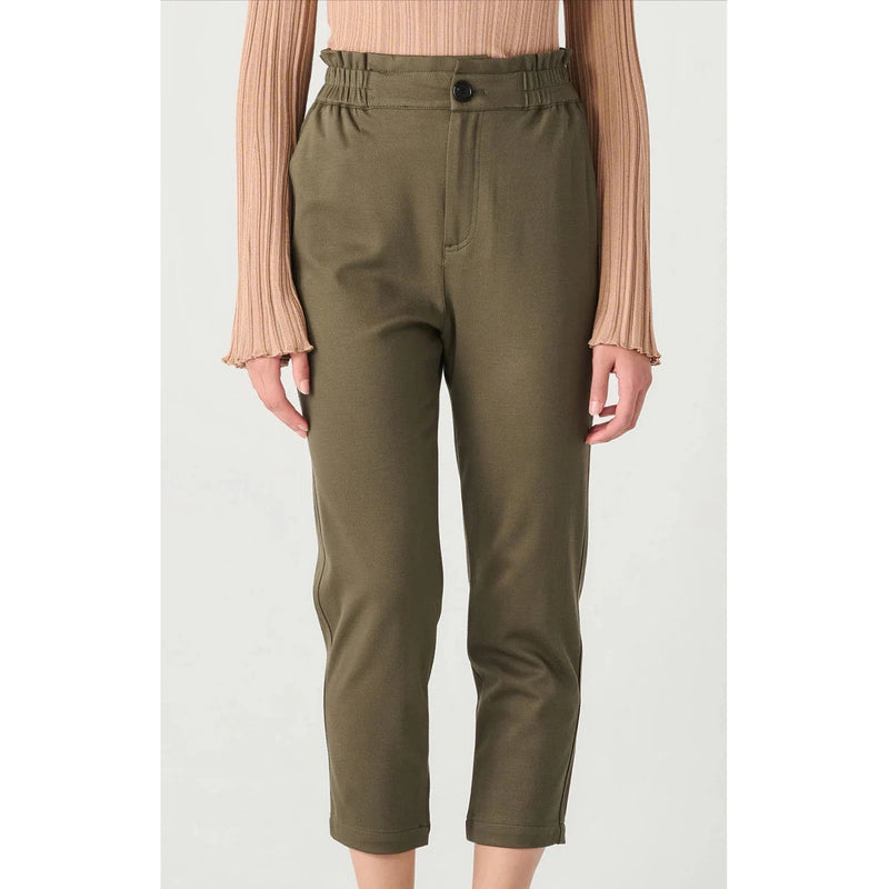 Elastic Waist Straight Leg Trouser - Dex