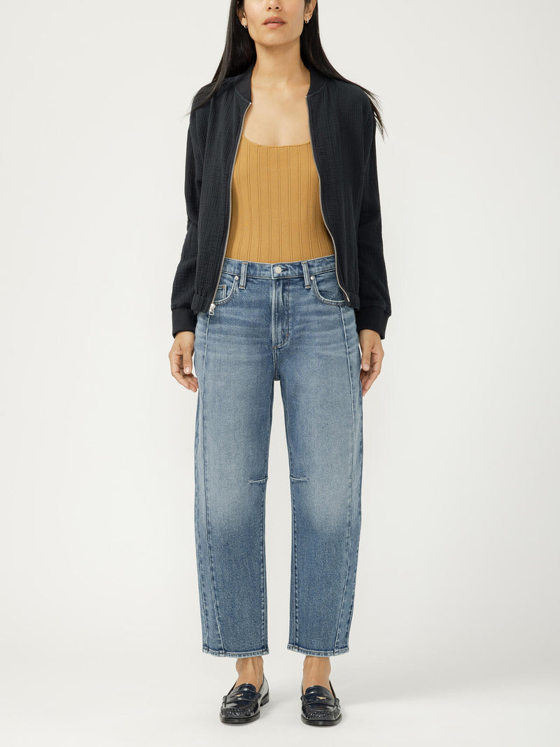 Barrel Leg Jean - Silver